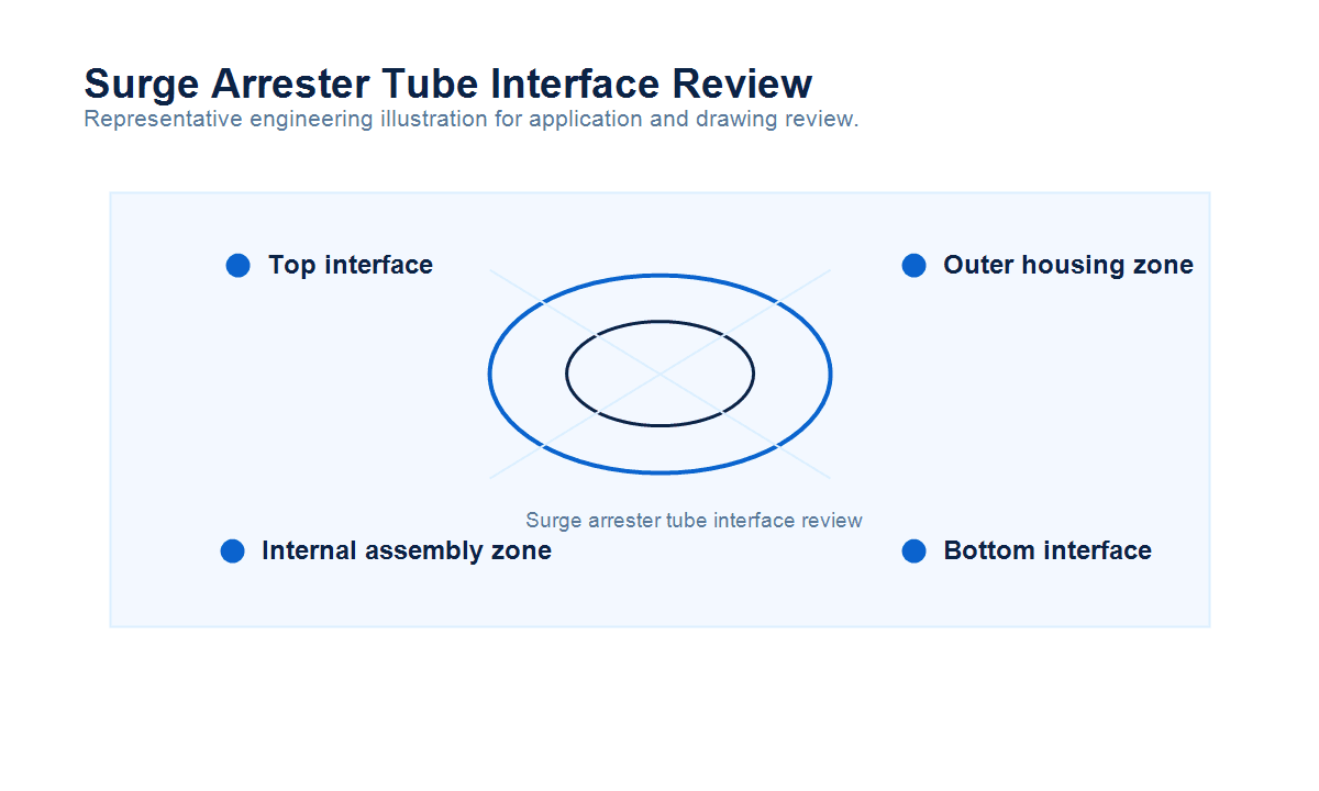 Surge arrester insulation tube interface