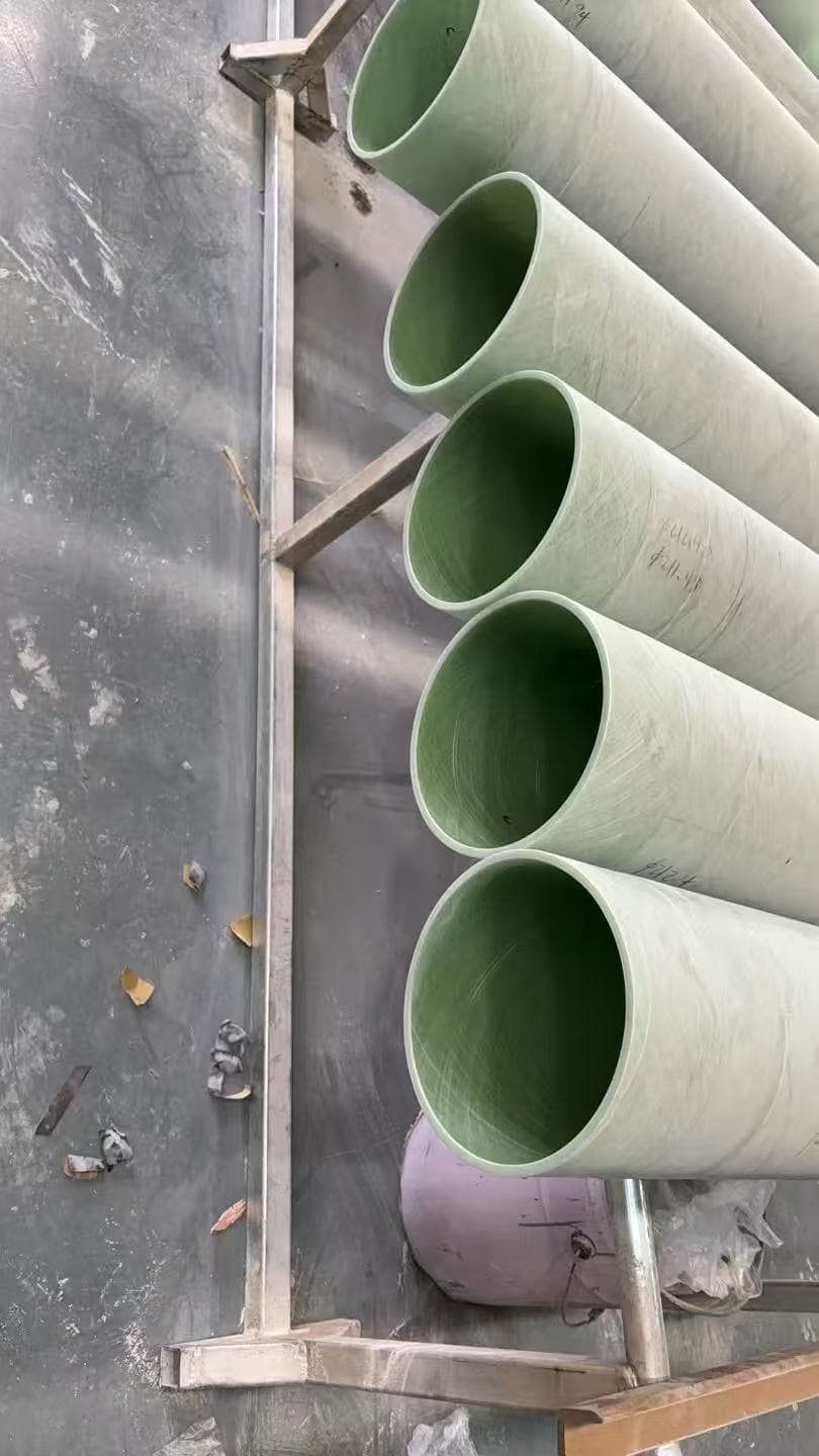 Stacked epoxy fiberglass insulation tubes ready for product review